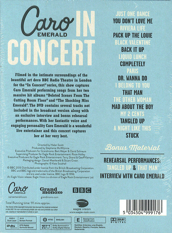 Caro Emerald : In Concert (DVD-V, Multichannel, NTSC)