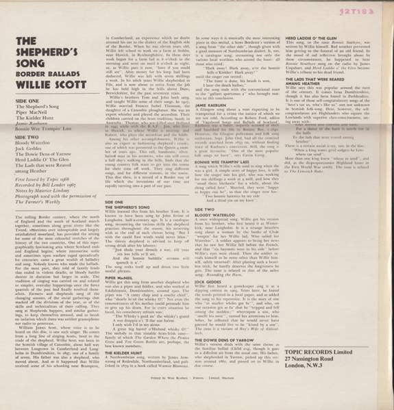 Willie Scott : The Shepherd's Song (Border Ballads) (LP, Album)