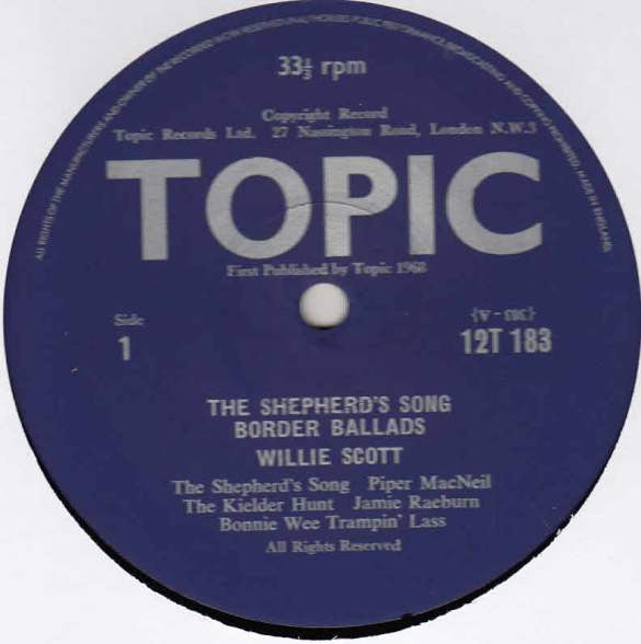 Willie Scott : The Shepherd's Song (Border Ballads) (LP, Album)