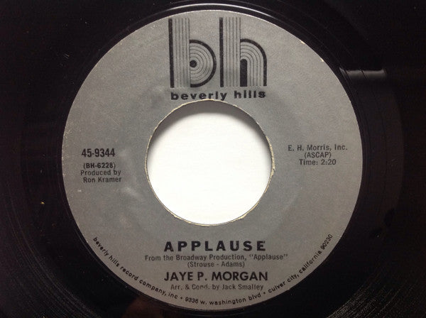 Jaye P. Morgan : Applause / What Are You Doing The Rest Of Your Life (7")