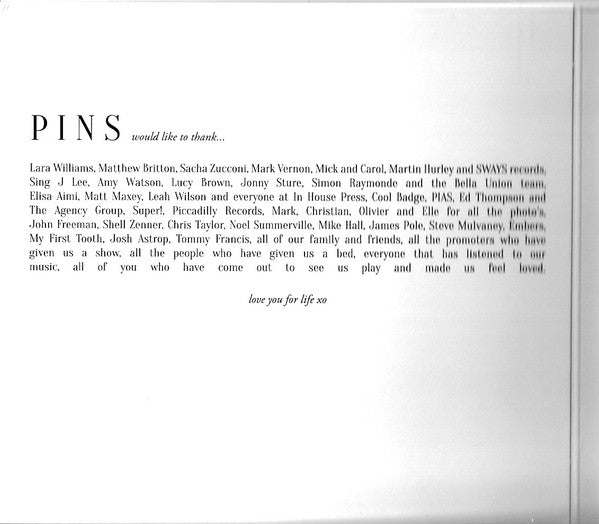 Pins : Girls Like Us (CD, Album)