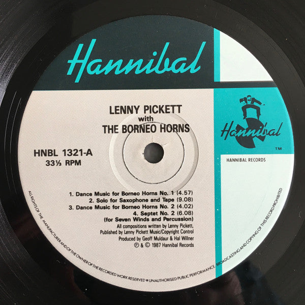 Lenny Pickett With The Borneo Horns : Lenny Pickett With The Borneo Horns (LP, Album)