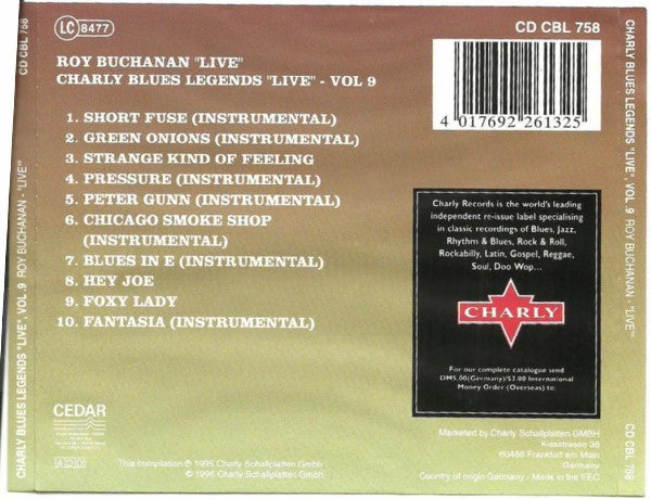 Roy Buchanan : "Live" (CD, Album)