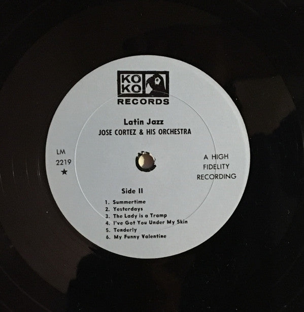 Jose Cortez & His Orchestra* : Latin Jazz (LP, Album, Mono)