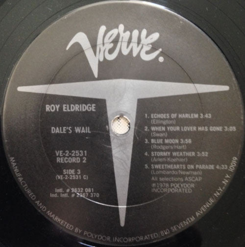 Roy Eldridge : Dale's Wail (2xLP, Comp)