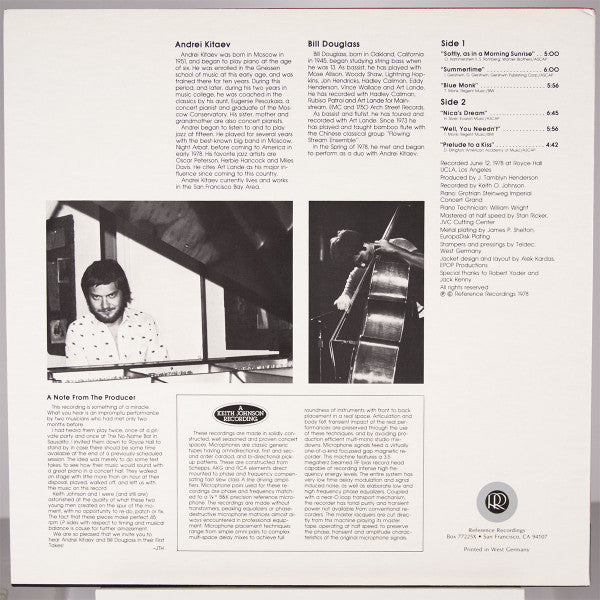Andrei Kitaev / Bill Douglass : First Takes (LP)