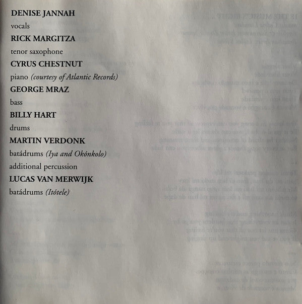 Denise Jannah : A Heart Full Of Music (CD, Album)