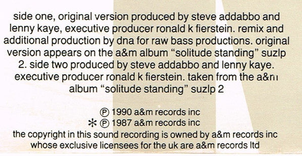 DNA Featuring Suzanne Vega : Tom's Diner (7", Single)