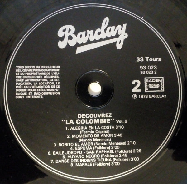 Various : Découvrez La Colombie Volume 2 (LP, Comp)