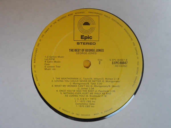 George Jones (2) : The Best Of George Jones (LP, Comp)
