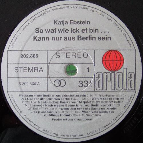 Katja Ebstein : So Wat Wie Ick Et Bin... (LP, Album)