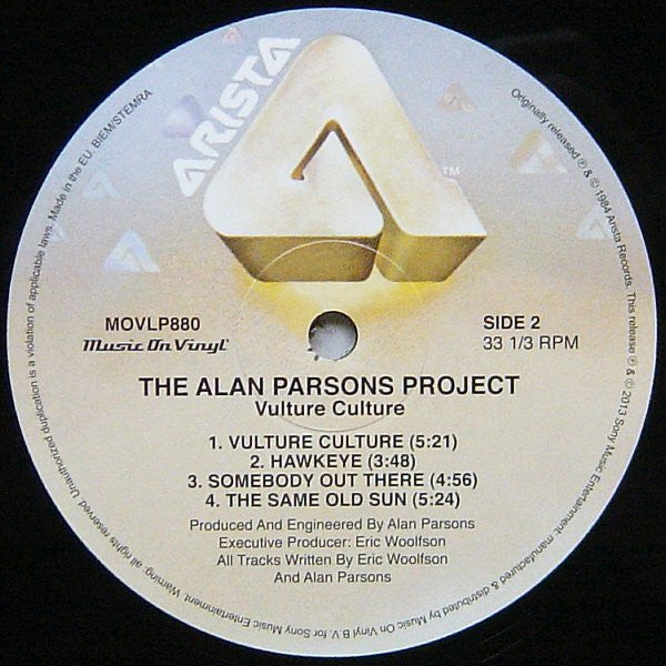The Alan Parsons Project : Vulture Culture (LP, Album, RE, 180)