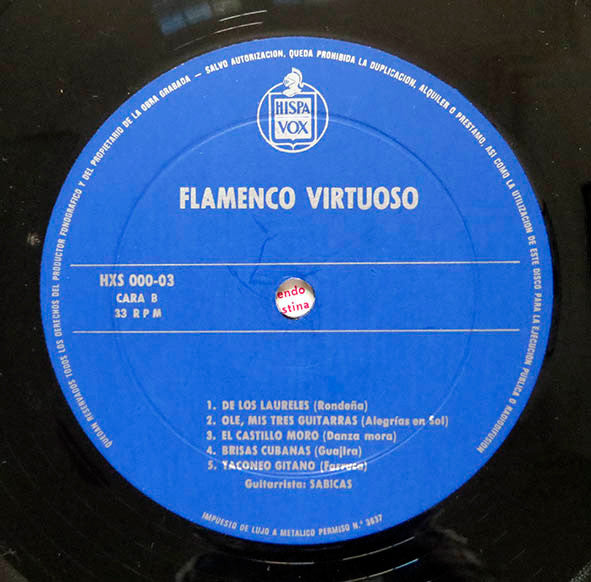 Sabicas : Flamenco Virtuoso (LP, Album)