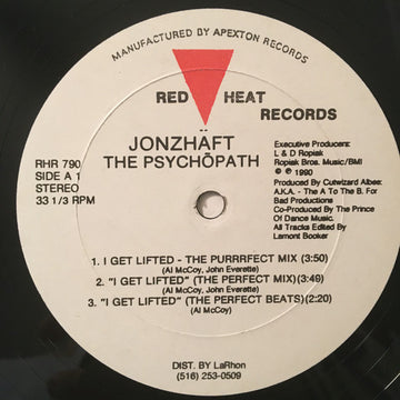 Jonzhäft The Psychõpath* : I Get Lifted (12")