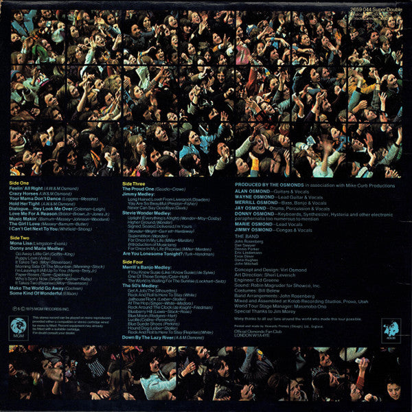 The Osmonds : Around The World (Live In Concert) (2xLP, Album)