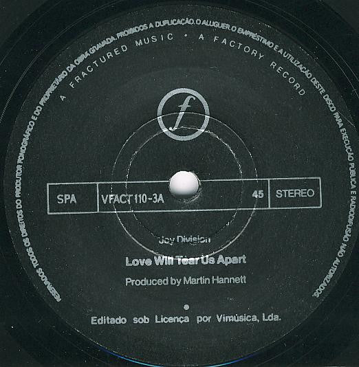 Joy Division : Love Will Tear Us Apart (7", Single)
