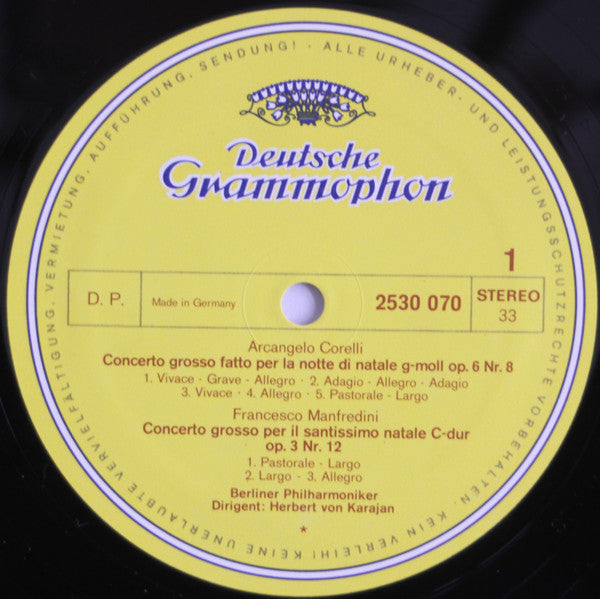 Herbert Von Karajan / Berliner Philharmoniker : Weihnachtskonzerte (LP)