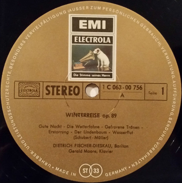 Franz Schubert, Dietrich Fischer-Dieskau, Gerald Moore : Winterreise (2xLP, RE, RP + Box)