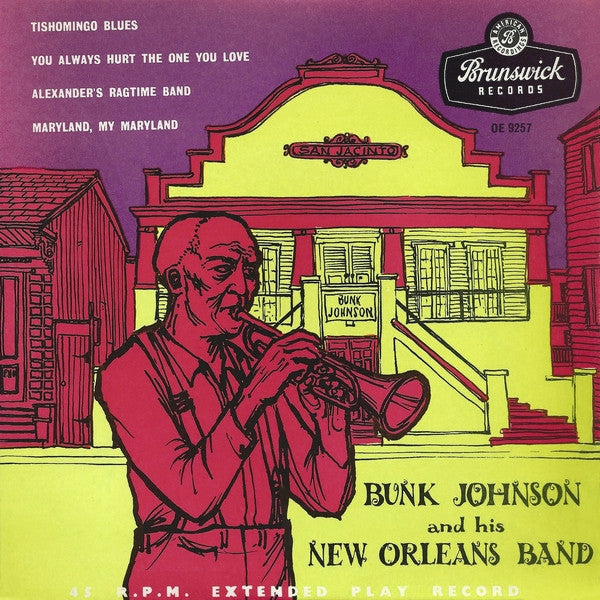 Bunk Johnson And His New Orleans Band : Tishomingo Blues (7", EP, RP, Tri)