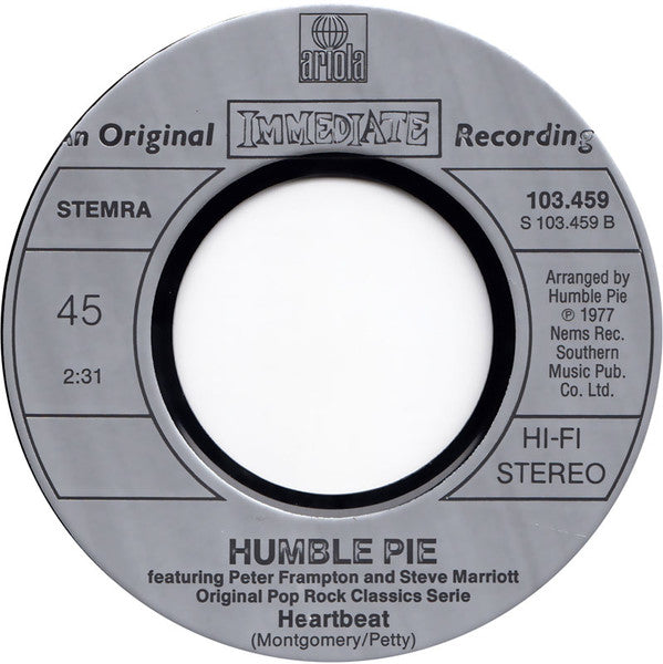 Humble Pie Featuring Peter Frampton & Steve Marriott : Natural Born Woman / Heartbeat (7")