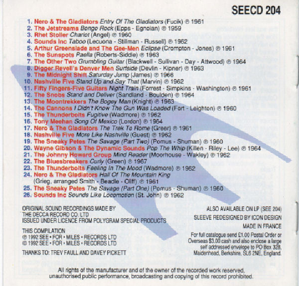Various : Deccade Of Instrumentals...Plus 1959-1967 (CD, Comp)
