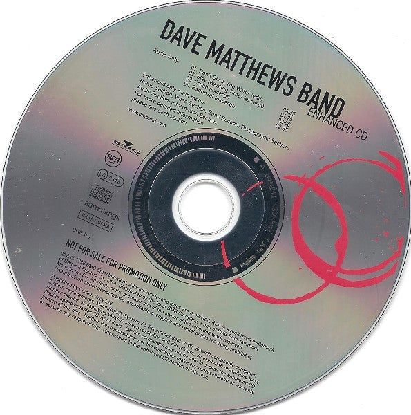 Dave Matthews Band : Enhanced CD (CD, Enh, Promo, Smplr)