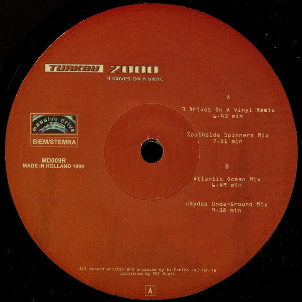 3 Drives On A Vinyl* : Turkey 2000 (Remixes) (12")