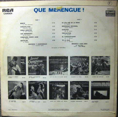 Damiron Y Chapuseaux : Que Merengue (LP, Album, RE)