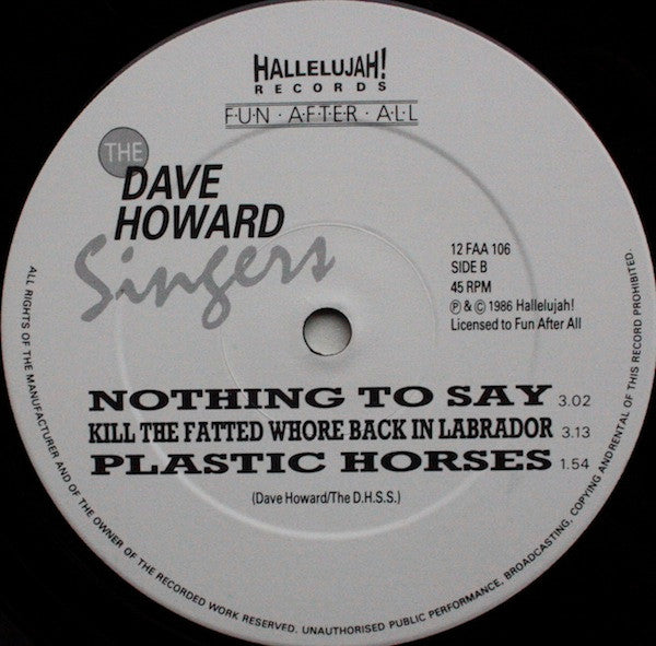 The Dave Howard Singers : Rock On (12")