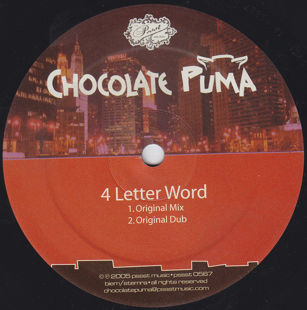 Chocolate Puma : 4 Letter Word (12")