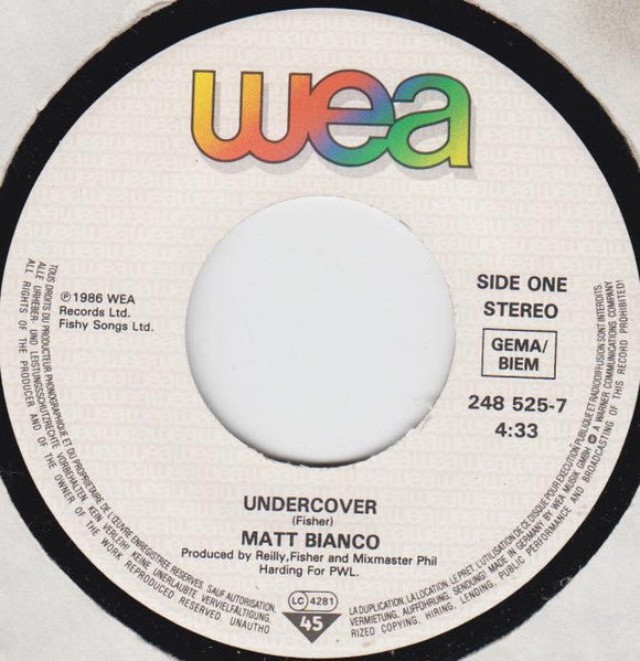 Matt Bianco : Undercover (7", Single)