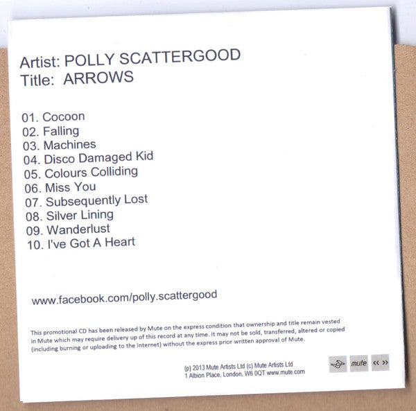 Polly Scattergood : Arrows (CDr, Album, Promo)