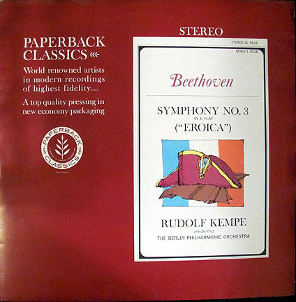 Rudolf Kempe, Berliner Philharmoniker, Ludwig Van Beethoven : Symphony No. 3 In E Flat ("Eroica") (LP)