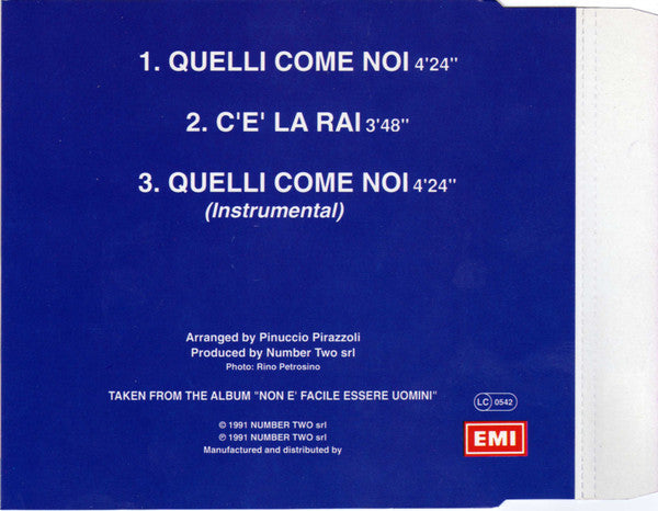 Toto Cutugno : Quelli Come Noi (CD, Maxi)