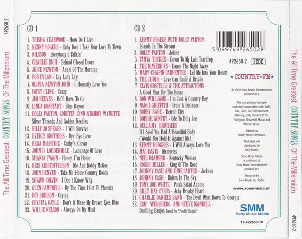 Various : The All Time Greatest Country Songs Of The Millennium (2xCD, Comp)