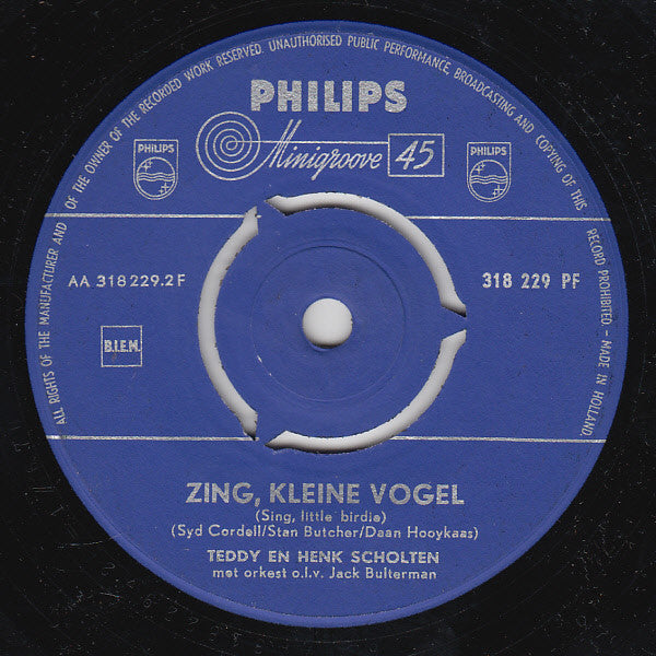 Teddy Scholten Met Orkest O.l.v. Jack Bulterman : 'n Beetje (7")
