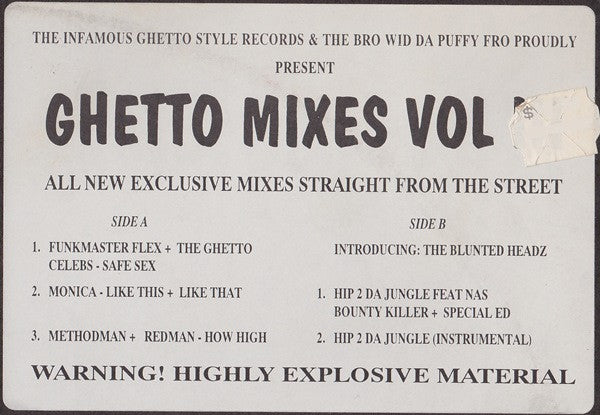 Various : Ghetto Mixes Vol 3 (12", W/Lbl)