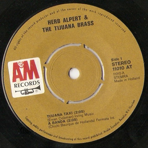 Herb Alpert & The Tijuana Brass : Tijuana Taxi (7", EP)