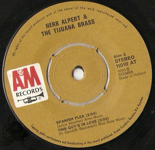Herb Alpert & The Tijuana Brass : Tijuana Taxi (7", EP)
