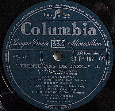 Various : 30 Ans De Jazz 1 (10", Comp, Mono)