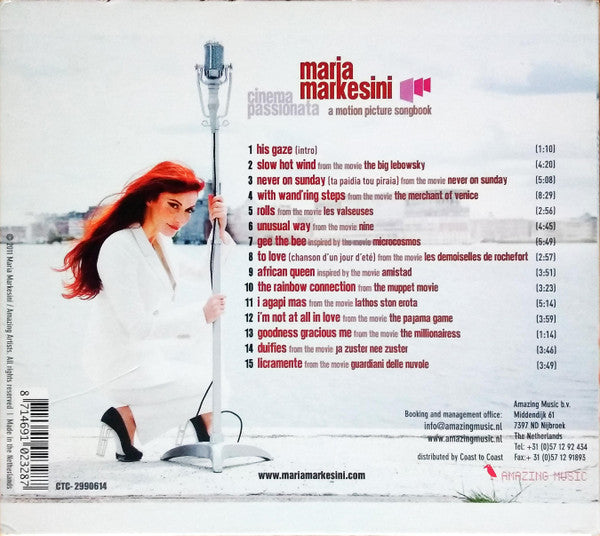 Maria Markesini : Cinema Passionata, A Motion Picture Songbook (CD, Album)