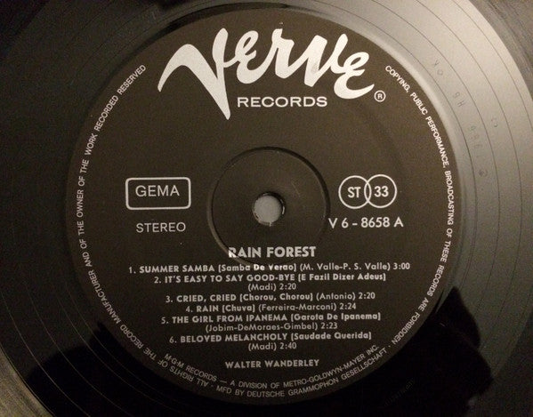 Walter Wanderley : Rain Forest (LP, Album)