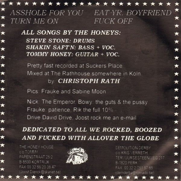 The Hot Rod Honeys : The Thrills, The Booze, The Dope, The Chicks And... (7", EP, Ltd)