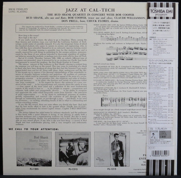 Bud Shank Quartet With Bob Cooper : Jazz At Cal-Tech (LP, Album, Mono, RE, Wes)