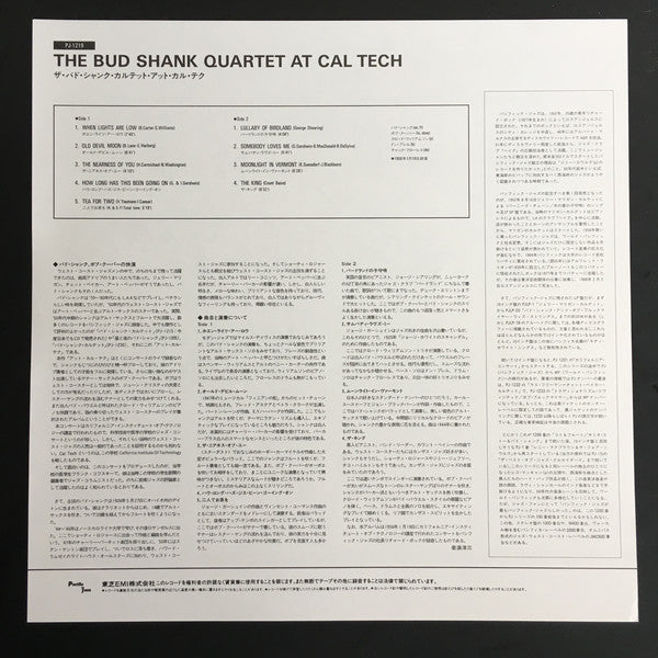 Bud Shank Quartet With Bob Cooper : Jazz At Cal-Tech (LP, Album, Mono, RE, Wes)