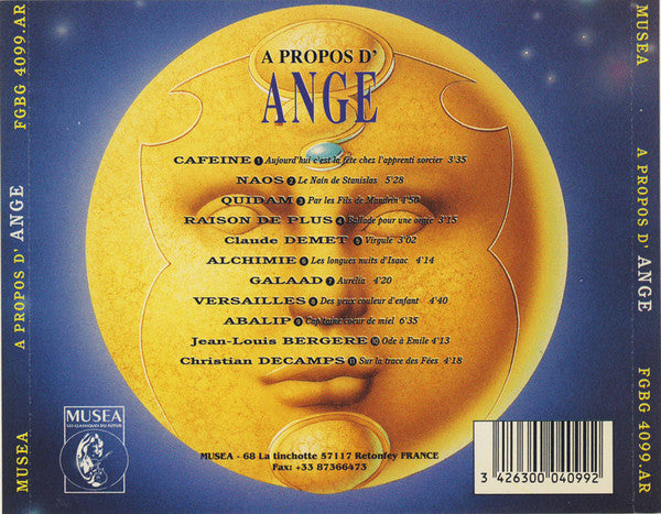 Various : A Propos D'Ange (CD, Comp)