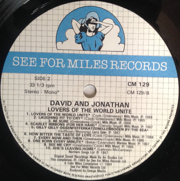 David & Jonathan : Lovers Of The World Unite (LP, Comp)