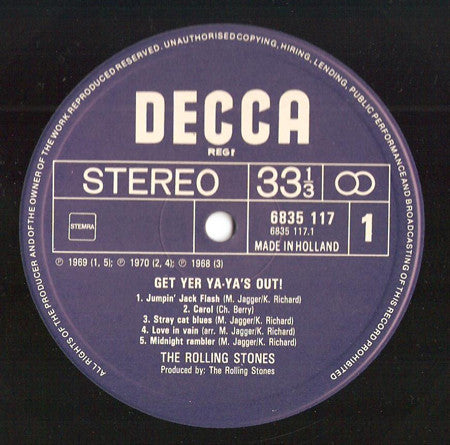 The Rolling Stones : Get Yer Ya-Ya's Out! - The Rolling Stones In Concert (LP, Album)
