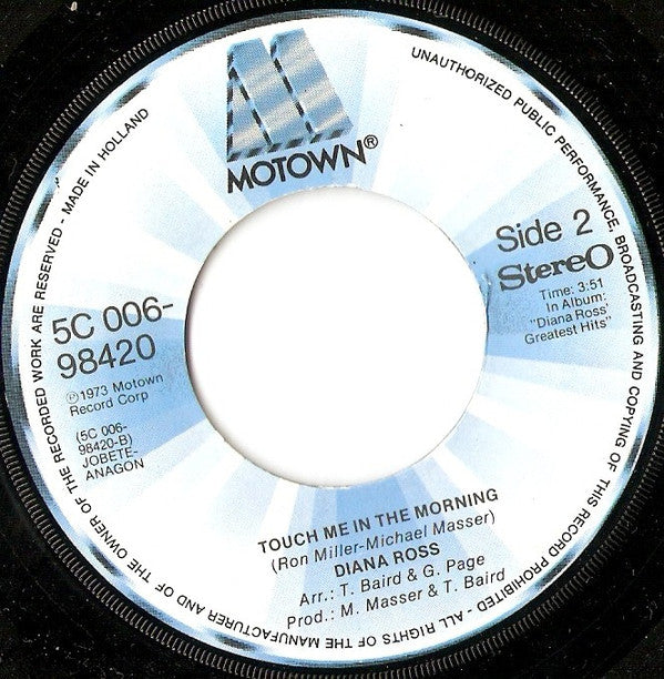 Diana Ross : I'm Still Waiting / Touch Me In The Morning (7", Single)