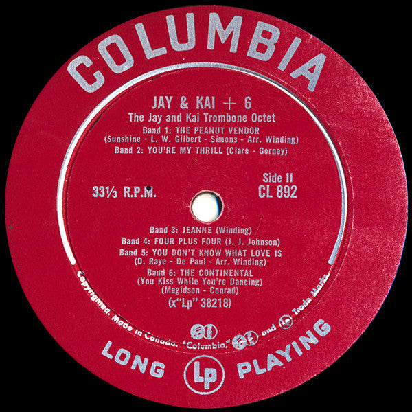 J.J. Johnson & Kai Winding : Jay & Kai + 6: The Jay And Kai Trombone Octet (LP, Album, Mono, Mis)